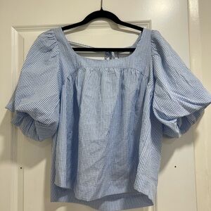 Blue Striped Women's Top
